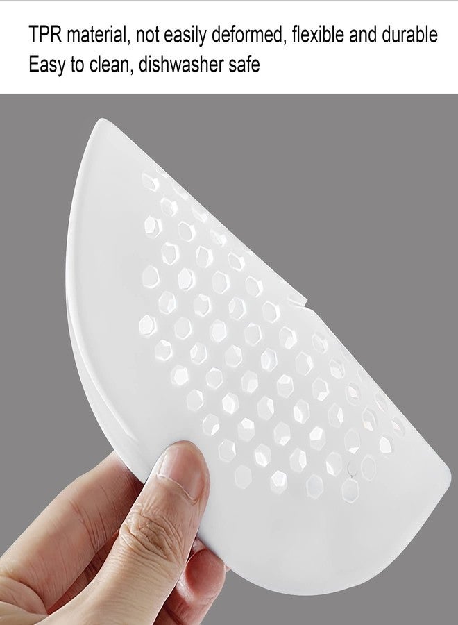 Philbinden 2 Pieces Shower Drain Hair Catcher Bathtub Stopper Home Drain Protectors Drain Cover with Sucker Water Trap Sink Cover for Bathroom Bathtub and Kitchen (White,White) - Image 3