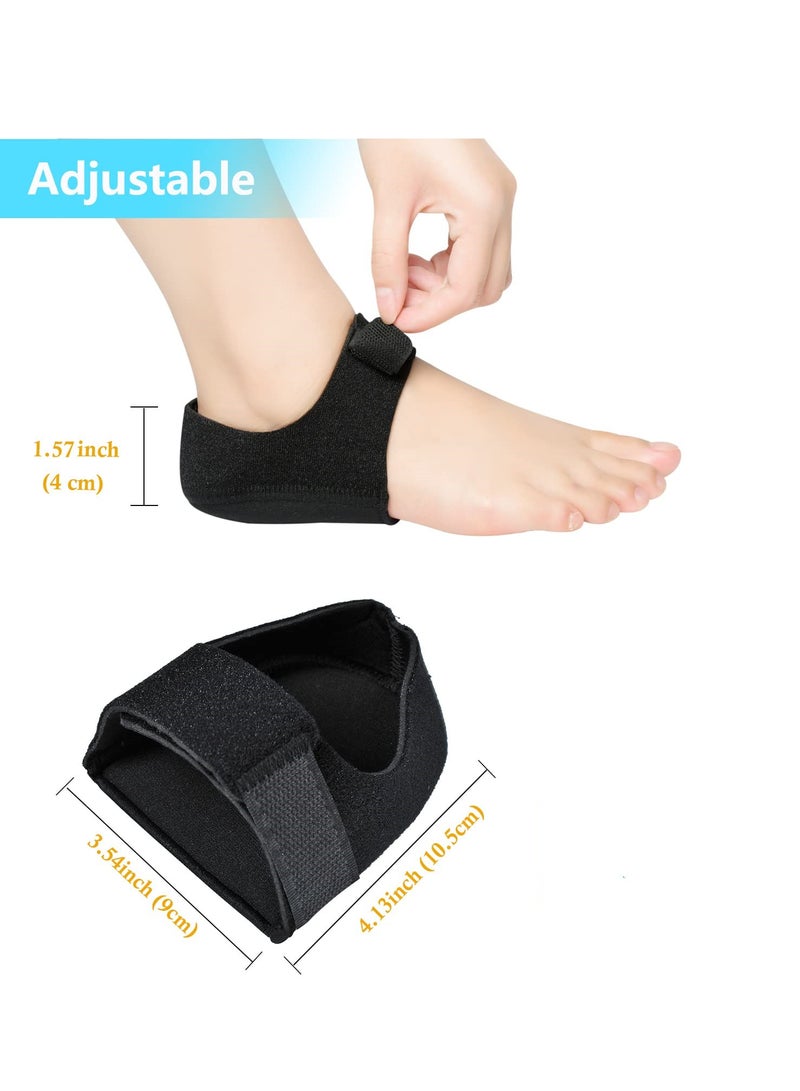Generic 2PCS Heel Protectors/Heel Cups/Heel Sleeves Pads/Heel Cushion/Heel Support for Relieving Heel Pain Pressure From Plantar Fasciitis (Black)  - Image 4