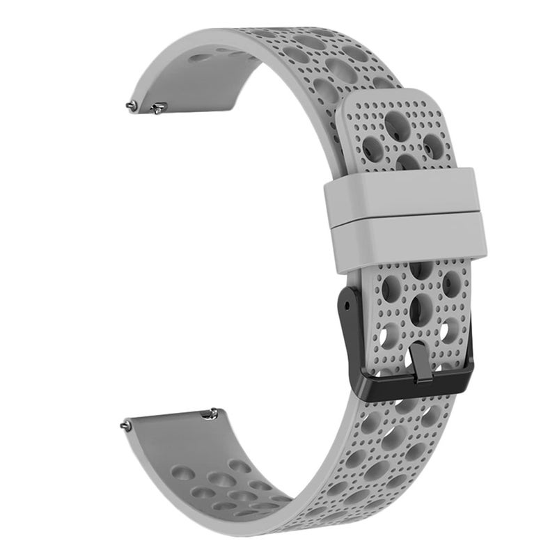 Lamshaw Compatible with Aolon Curve Smart Watch Bands, 22mm Silicone Replacement Wristbands Sport Strap with Metal Buckle for Aolon Curve 2.01" Smart Watch (Gray) - Image 4