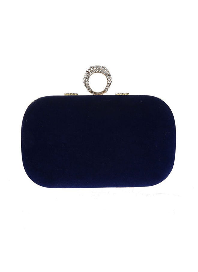 NIBEMINENT Stylish Fashion Banquet Bag Blue/Gold  - Image 2
