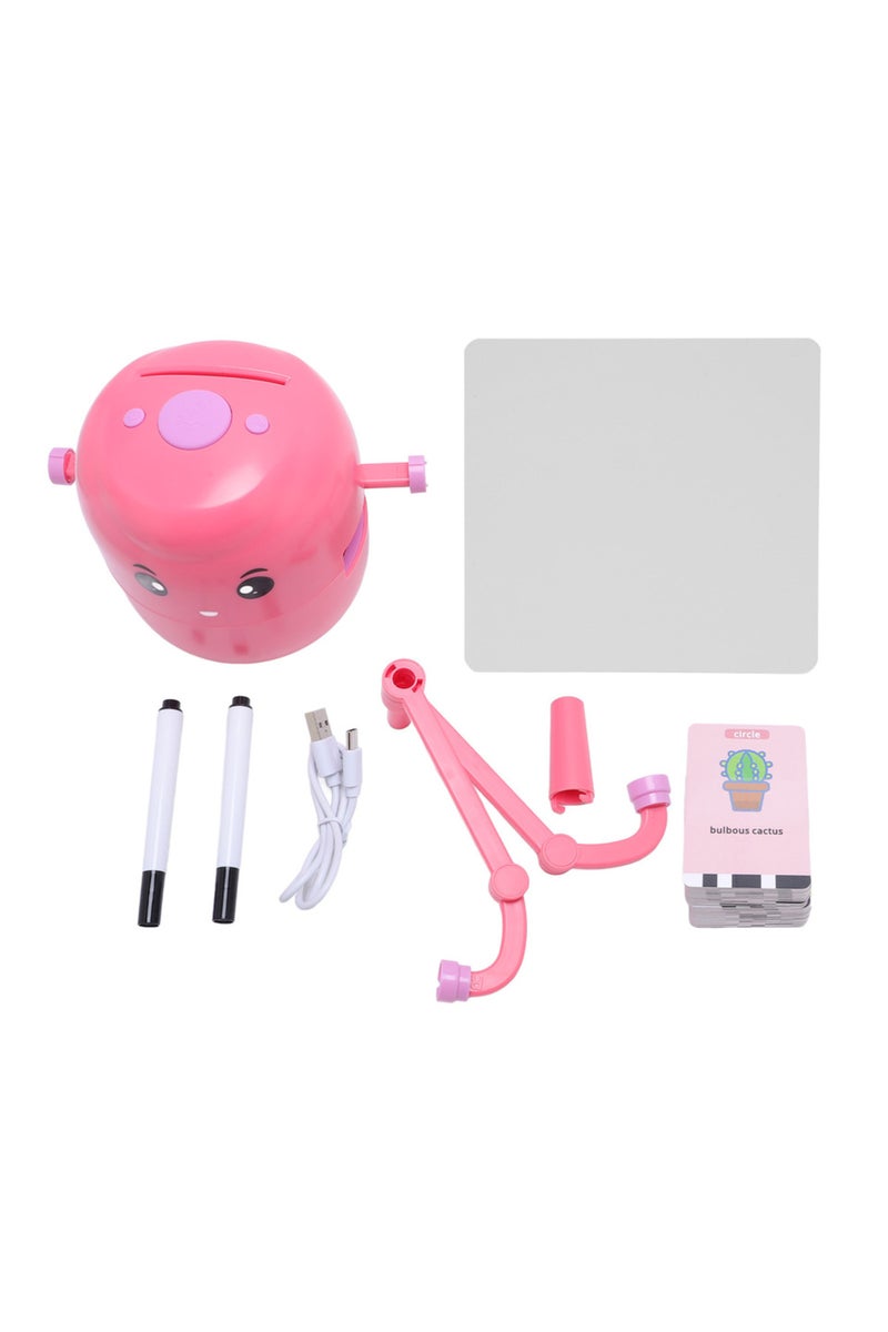 Pink Smart Drawing Robot Children Art Enlightenment Interactive Early Educational Drawing Robot Auto