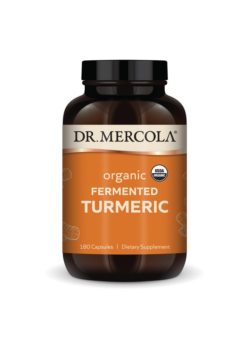Dr. Mercola Organic Fermented Turmeric, 180 Capsules, Dietary Supplement  - Image 1
