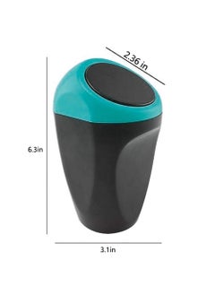 BUNVOX BUNVOX Set of Mini Car Trash Can with Lid Green and Mini Car Cleaning Brush with Handle  - Image 4