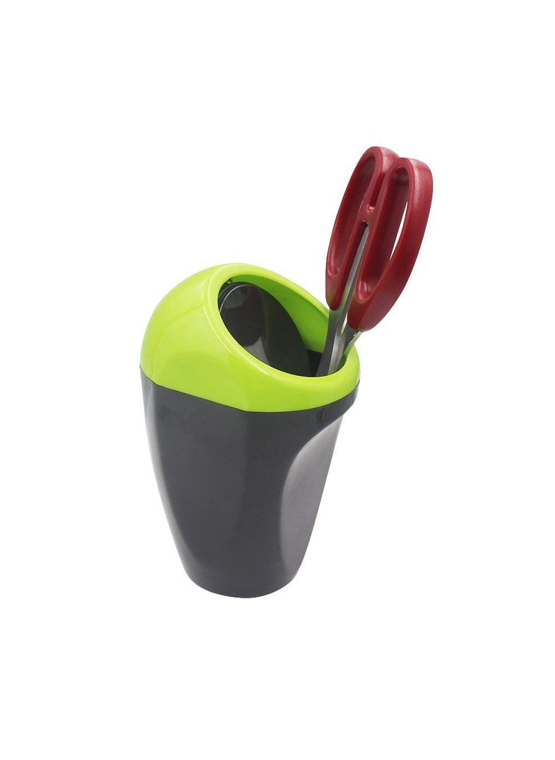 BUNVOX - BUNVOX Set of Mini Car Trash Can with Lid Green and Mini Car Cleaning Brush with Handle - Image 1