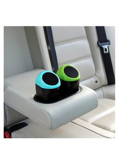 BUNVOX BUNVOX Set of Mini Car Trash Can with Lid Green and Mini Car Cleaning Brush with Handle  - Image 3