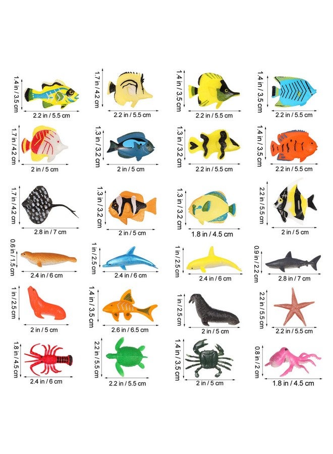 NUOBESTY 24PCS Ocean Sea Animal Figures Realistic Tropical Fish Toys Set Plastic Sea Life Creatures for Party Favors Fish Tank Decorations - Image 4