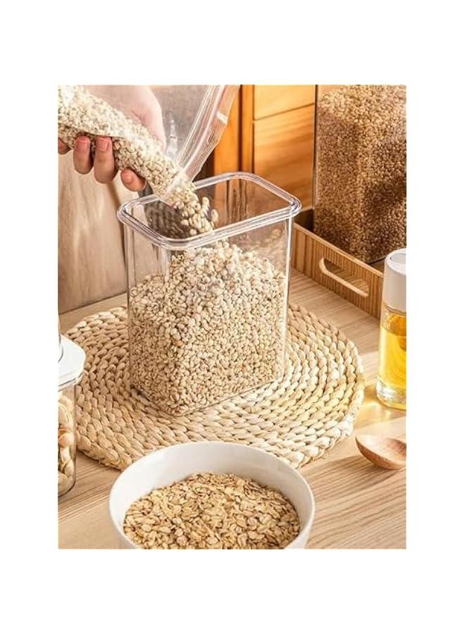 HOOKOR Rice Storage Container, Food Storage Containers with Lids, Measuring Cup Clear,Grain and Miscellaneous Grain Storage Tank, Tea and Dried Fruit Storage Tank, Sealed tank (1100ML) - Image 3