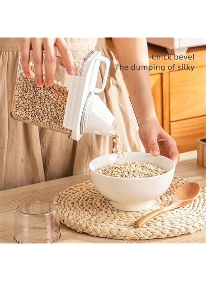 HOOKOR Rice Storage Container, Food Storage Containers with Lids, Measuring Cup Clear,Grain and Miscellaneous Grain Storage Tank, Tea and Dried Fruit Storage Tank, Sealed tank (1100ML) - Image 5