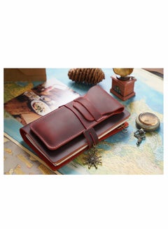 Y&D Vintage Leather Pencil Case Holder, Genuine Pen Holder Handmade Fountain Multi Pens Pouch Protective Sleeve Cover (2 Pack -Brown, Large+Small)  - Image 5