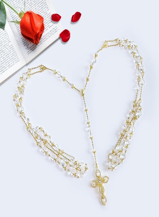 ESNOY Wedding Lasso with Heart Box, Lazos Para Bodas Catolica, Lasso for Weddings Ceremony, Mexican Weddings Crystal Rosary,Lazo De Bodas Para Los Novios - Image 4