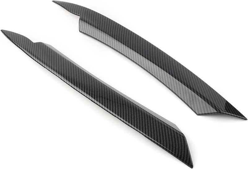 QASULER Carbon Fiber Headlight Eyebrow Trim for VW Passat B7 - Image 1
