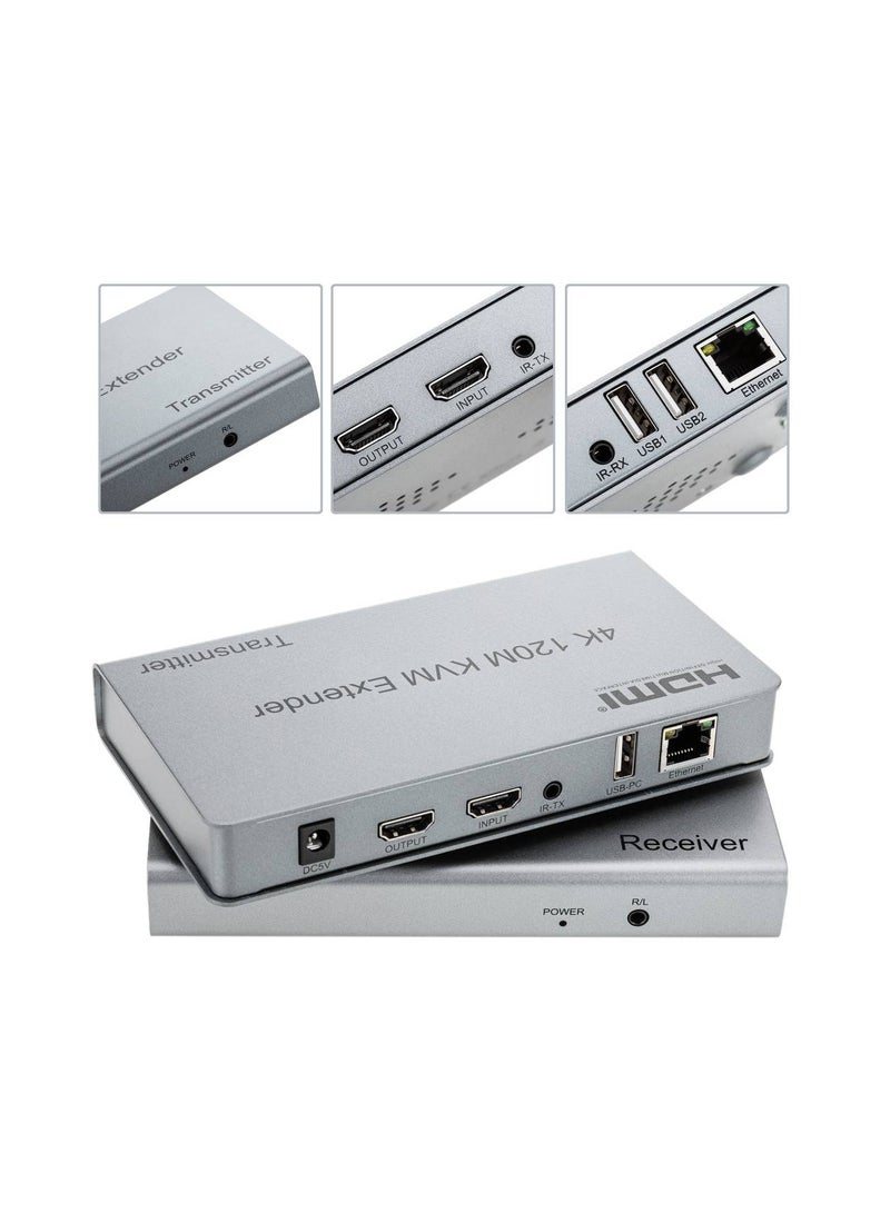 Gerenic 4K HDMI KVM  extender over IP,with IR,USB - Image 1