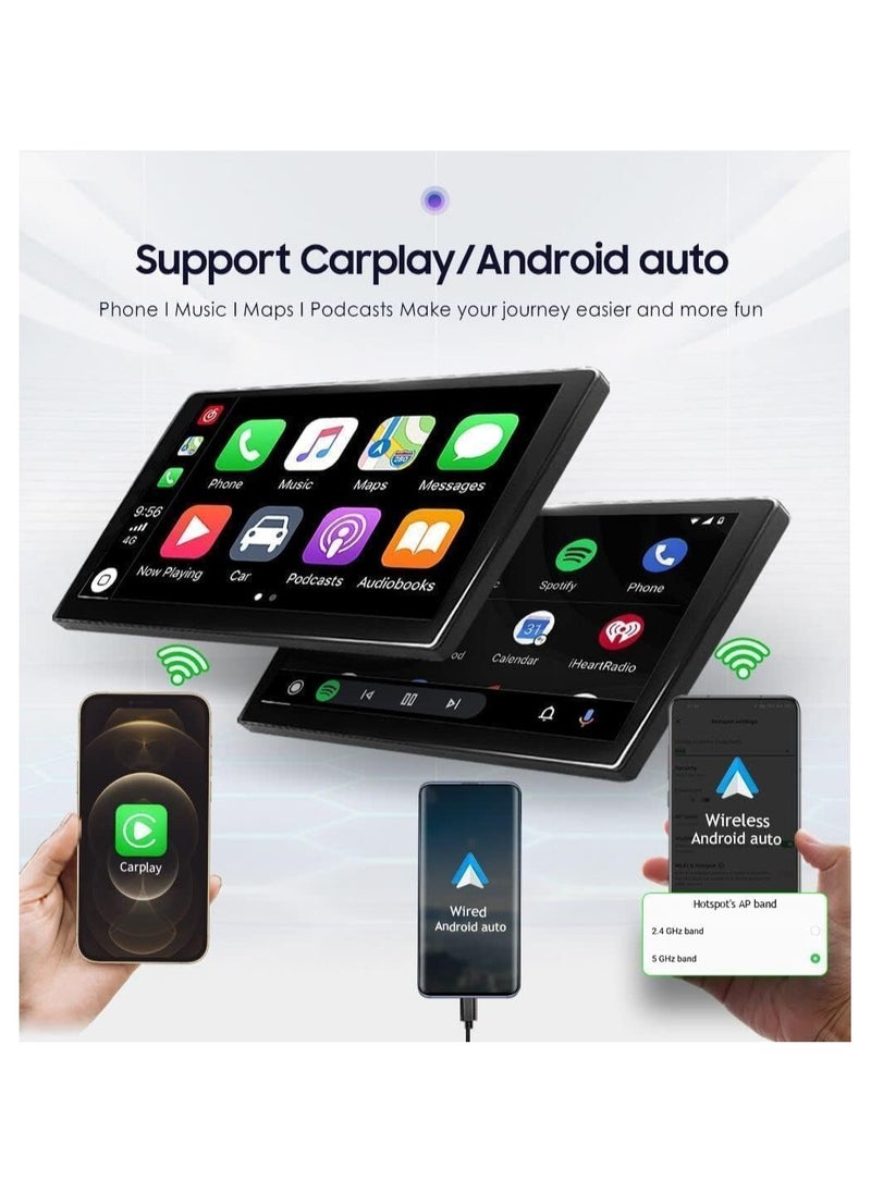 Android Car Stereo for Toyota VIOS Yaris 2007-2012 1GB RAM 32GB ROM 9 Inch Support MirrorLink WiFi BT, 2.5D IPS Touch Screen with AHD Camera Included