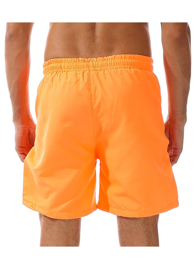 Andora - Elastic Waist Polyester Swim Short _Orange - Image 1