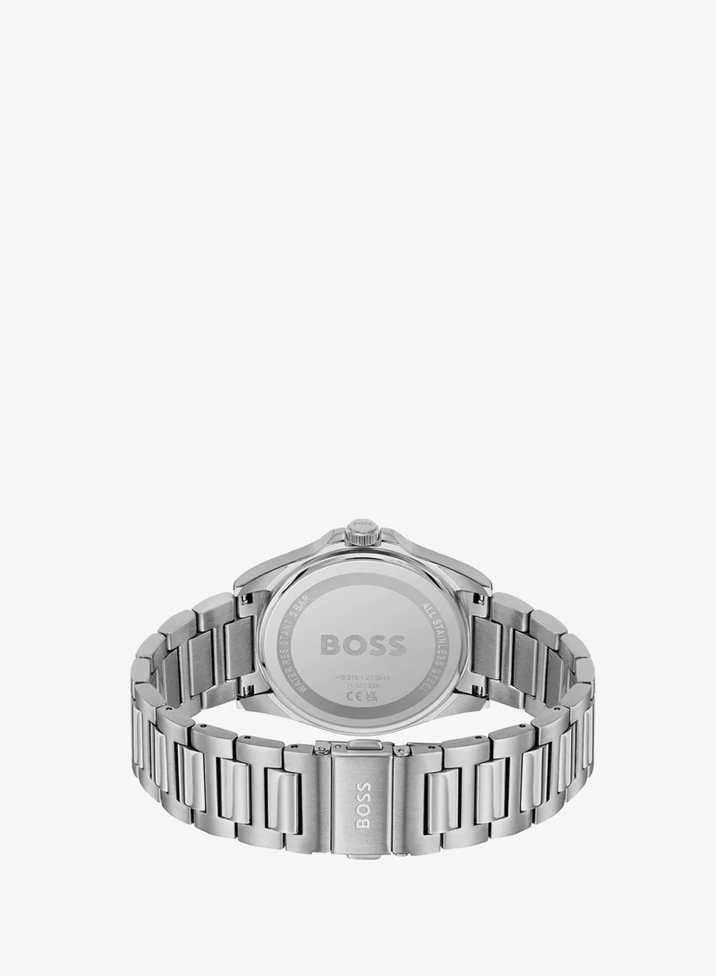 BOSS 3-Hand Strike Collection Quartz Movement Watch For Men With Silver Stainless Steel Bracelet - 1514176