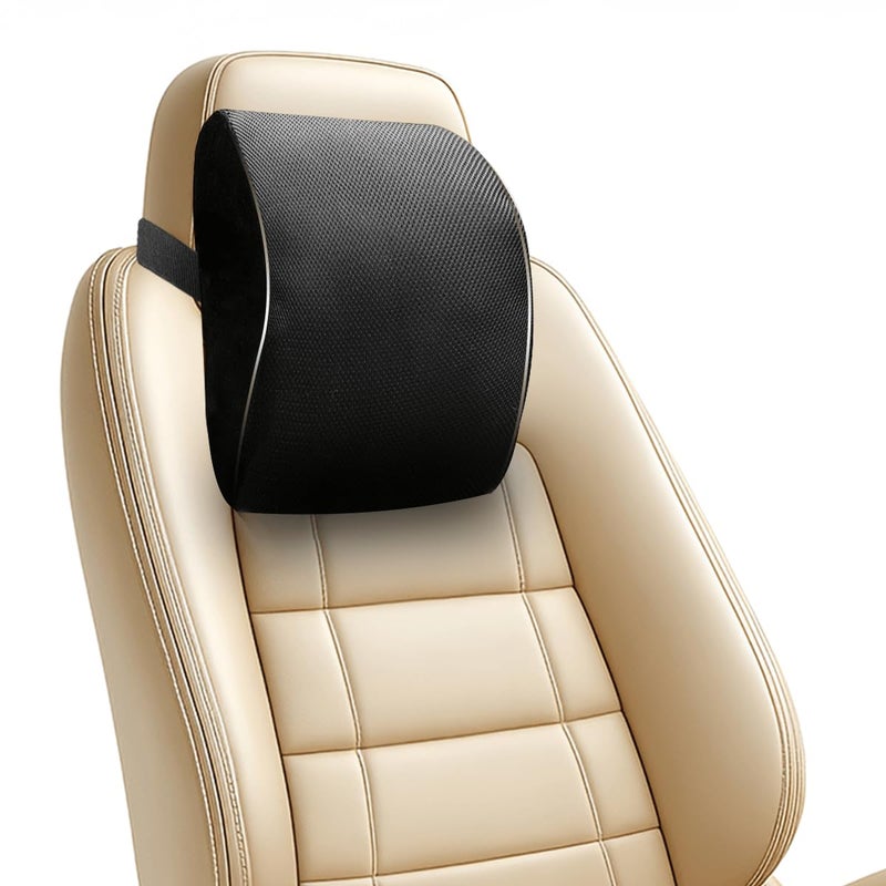 Trajectory Car Neck Rest Pillow for Car Seat I Head Rest Cushion for Neck & Cervical Comfort for Men and Women Black (As seen on Shark Tank) - Image 1