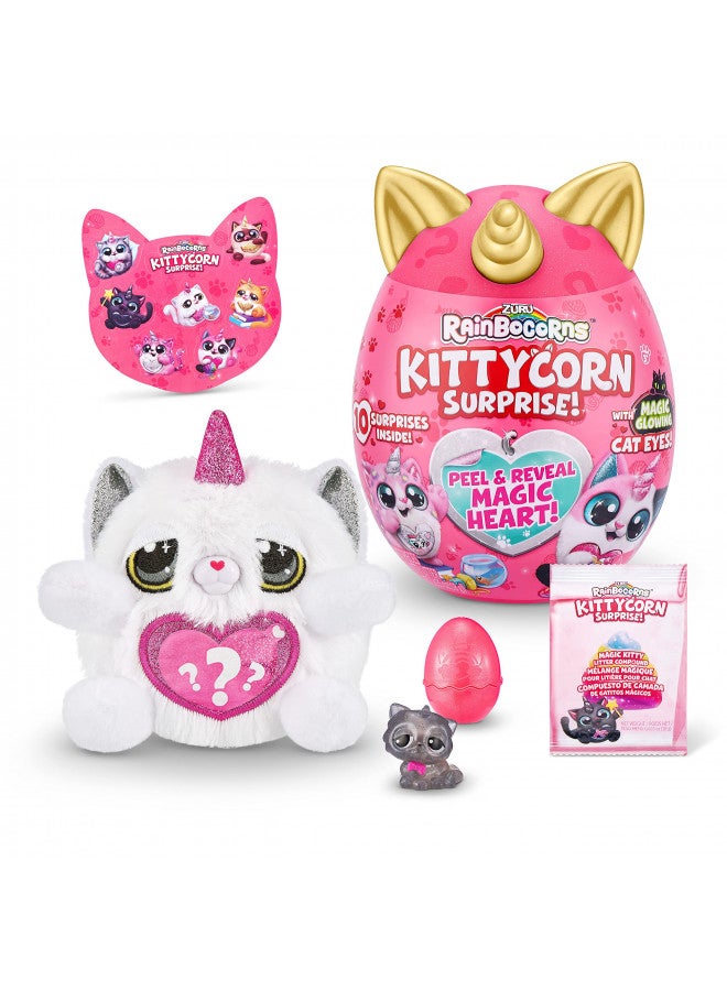 Rainbocorns Kittycorn Surprise Series 1 (Chinchilla Cat) by ZURU, Collectible Plush Stuffed Animal, Surprise Egg, Sticker Pack, Jelly Slime Poop, Ages 3+ for Girls, Children - Image 2