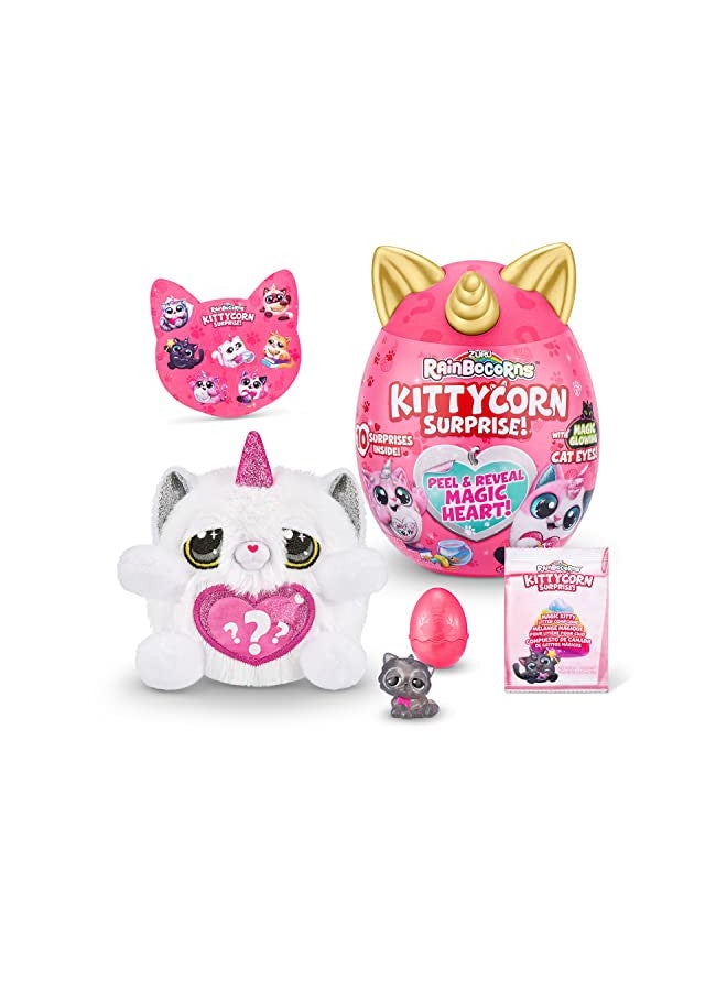 Rainbocorns Kittycorn Surprise Series 1 (Chinchilla Cat) by ZURU, Collectible Plush Stuffed Animal, Surprise Egg, Sticker Pack, Jelly Slime Poop, Ages 3+ for Girls, Children - Image 1