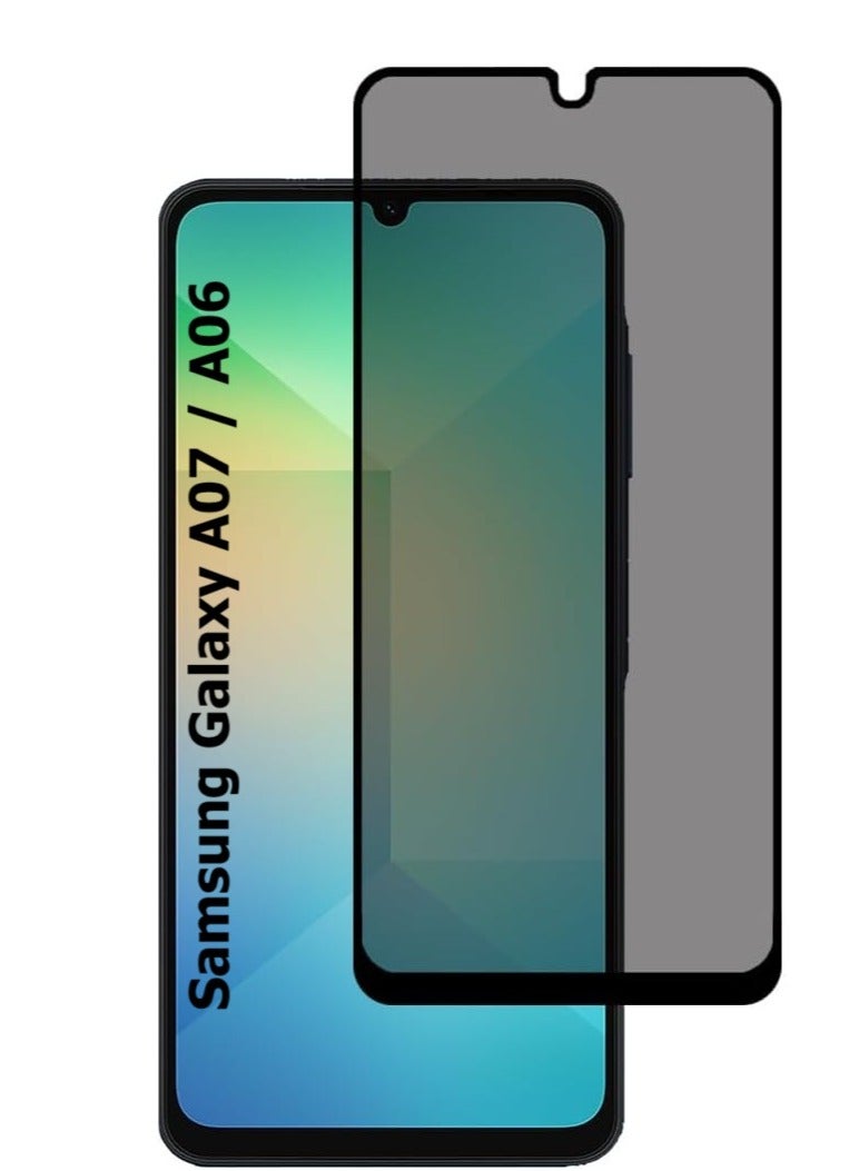 Tempered Glass for Samsung Galaxy A07 / Galaxy A06 Privacy Glass Screen Protector Anti-Spy Tempered Glass Film 9H Hardness Scratch Resistant Bubble Free Glass Screen Protector for Samsung Galaxy A07 / Galaxy A06 - Image 1