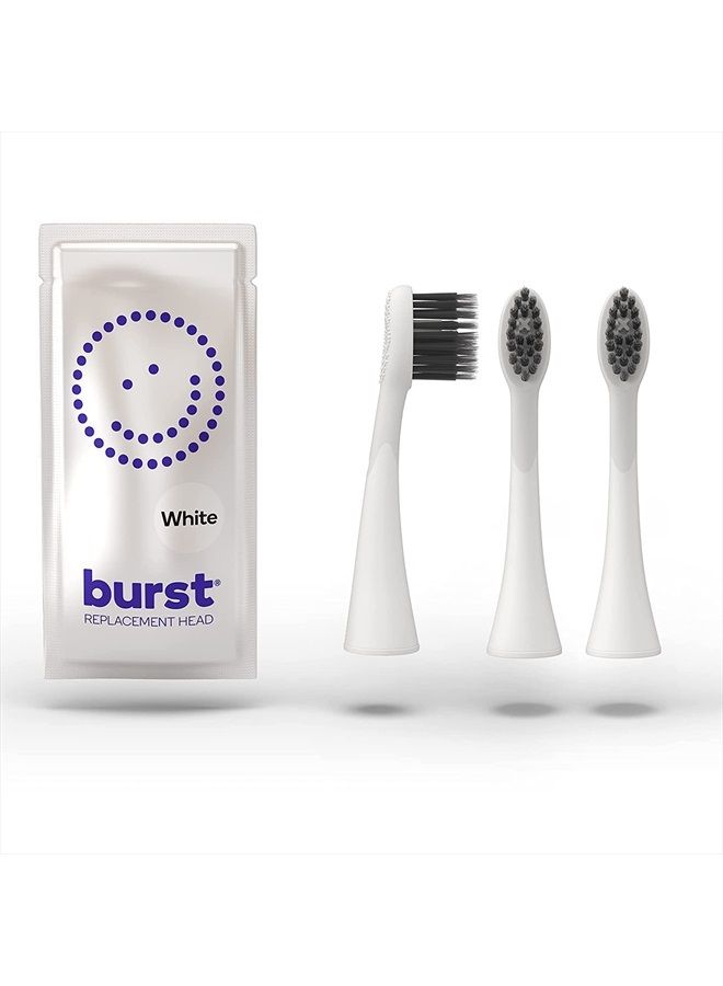 BURST Toothbrush Heads - Genuine BURST Electric Toothbrush Replacement Heads for BURST Sonic Toothbrush – Ultra Soft Bristles for Deep Clean, Stain & Plaque Removal - 3-Pack, White - Image 1