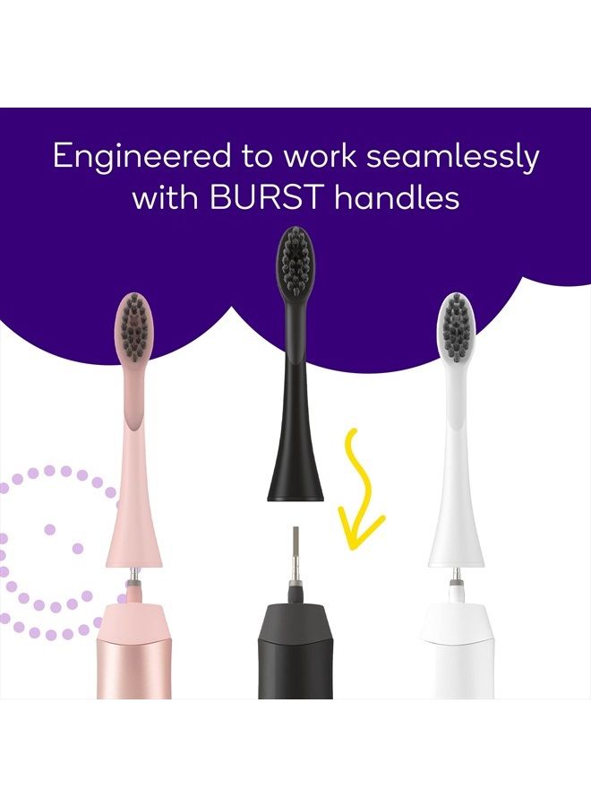 BURST Toothbrush Heads - Genuine BURST Electric Toothbrush Replacement Heads for BURST Sonic Toothbrush – Ultra Soft Bristles for Deep Clean, Stain & Plaque Removal - 3-Pack, White - Image 5