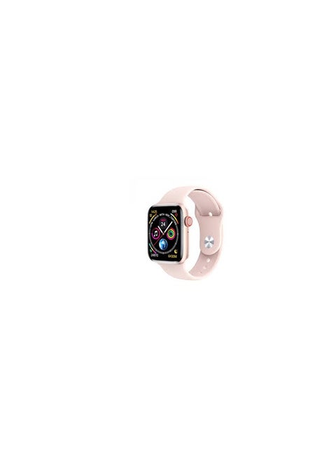 ساعة سمارت smart watch  لون بينك بطارية 180 ملي امبير مقاومة للماء قياس عدد نبضات القلب بيان بحاله الطقس والمناخ خاصية توفير الطاقه