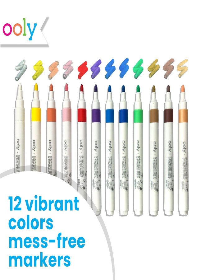 أولي مجموعة Ooly x Peanuts الخشبية للرسم ثلاثي الأبعاد - ابنِ ولون شخصيات Peanuts ثلاثية الأبعاد الخاصة بك مع 12 قلم تلوين أكريليك، وقاعدة، وتعليمات - مجموعة حرف يدوية للأطفال مع حقيبة حمل - Image 4