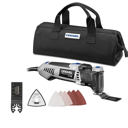 DREMEL مجموعة أدوات دريميل Multi-Max MM35-02 بقدرة 3.5 أمبير وسرعة متغيرة مع 8 ملحقات وحقيبة تخزين - مثالية لقطع المعادن والخشب، وإزالة الجص، وتطبيقات الصنفرة - Image 1