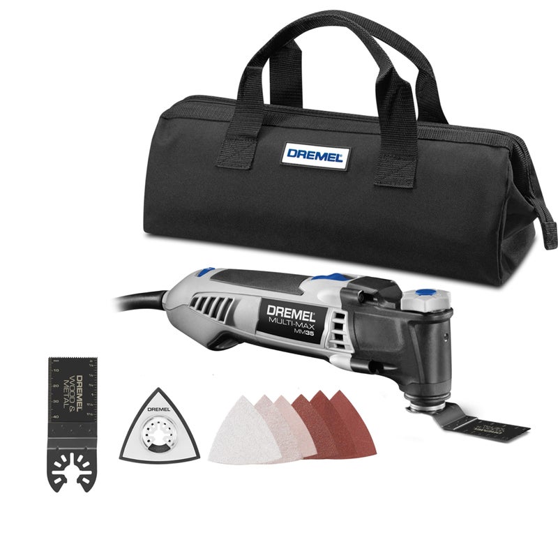 DREMEL مجموعة أدوات دريميل Multi-Max MM35-02 بقدرة 3.5 أمبير وسرعة متغيرة مع 8 ملحقات وحقيبة تخزين - مثالية لقطع المعادن والخشب، وإزالة الجص، وتطبيقات الصنفرة - Image 2