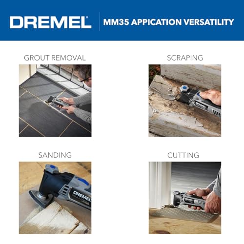 DREMEL مجموعة أدوات دريميل Multi-Max MM35-02 بقدرة 3.5 أمبير وسرعة متغيرة مع 8 ملحقات وحقيبة تخزين - مثالية لقطع المعادن والخشب، وإزالة الجص، وتطبيقات الصنفرة - Image 3