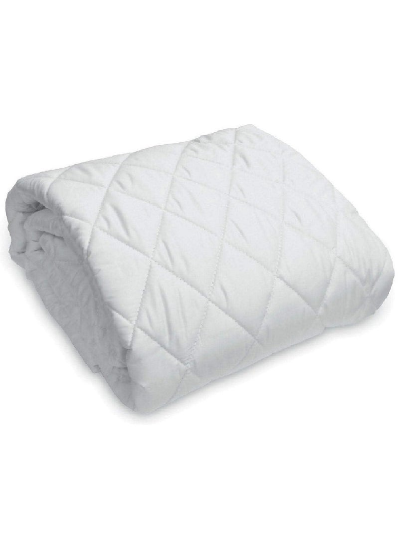 Blueberry Ultra Soft Comfort Mattress Protector Machine Washable Cotton Mattress Topper Cover 4 Corner Elastic Not Waterproof 160x200cm - Image 3