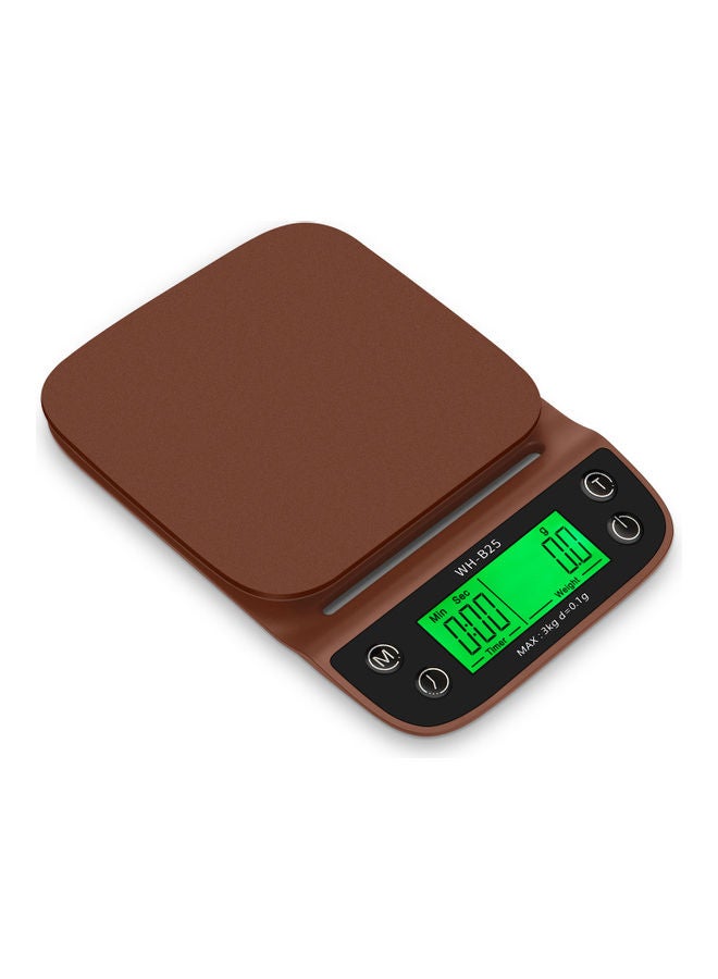 LCD High Definition Display Kitchen Electronic Scale Coffee Brown 21.00x14.8x3.7cm  - Image 3