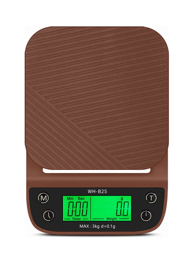 LCD High Definition Display Kitchen Electronic Scale Coffee Brown 21.00x14.8x3.7cm  - Image 4