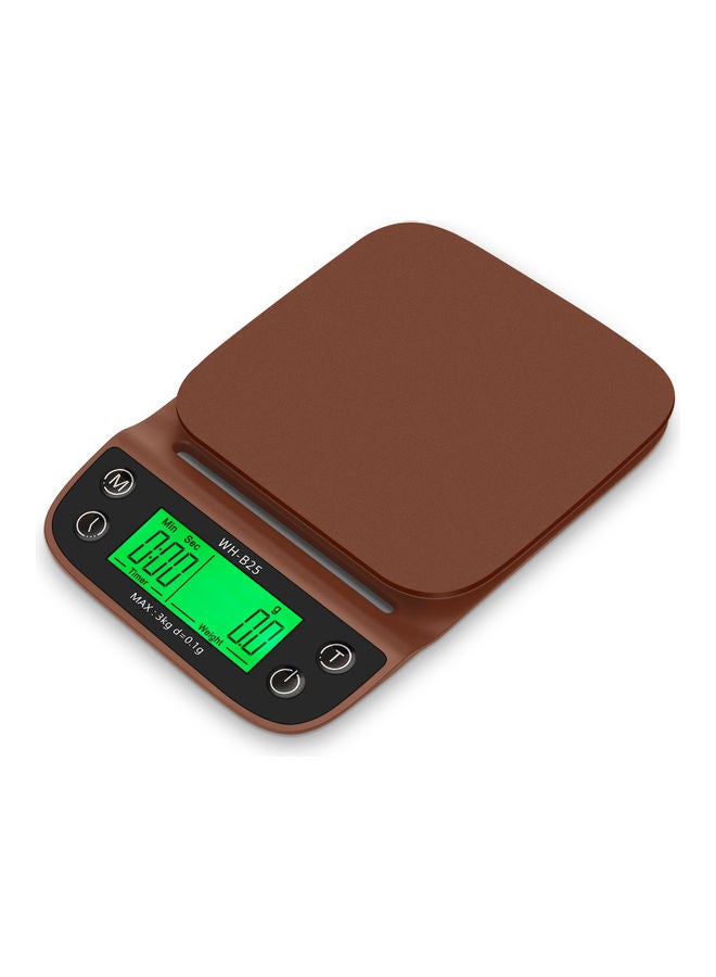 LCD High Definition Display Kitchen Electronic Scale Coffee Brown 21.00x14.8x3.7cm  - Image 2