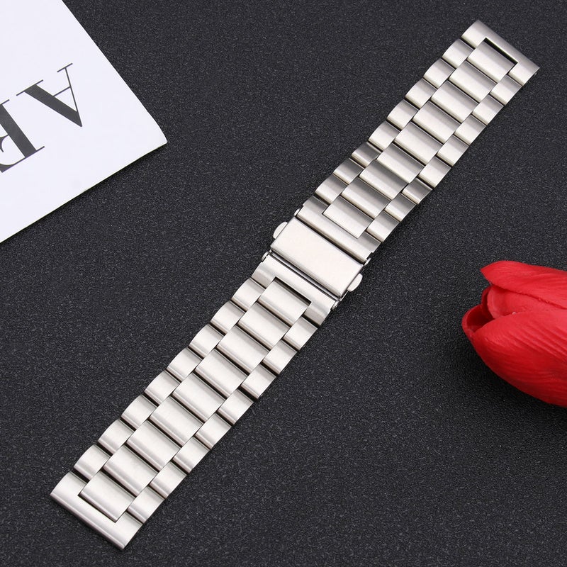 2pcs Stainless Steel Watch Strap Watch Band Compatible for Vivoactive3, Active - Image 1