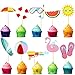 Epakh 100 Pcs Summer Beach Cupcake Toppers Pool Party Hawaiian Theme Cake Picks with Beach Ball Sun Umbrella Goggles Cake Decorations for Birthday Tropical Luau Party SuppliesBeach Style - Image 3