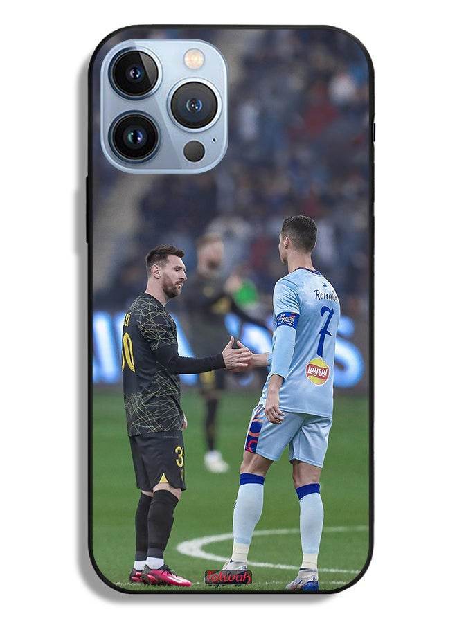 Tolwak Apple iPhone 13 Pro Max Protective Case Messi And Ronaldo - Image 2