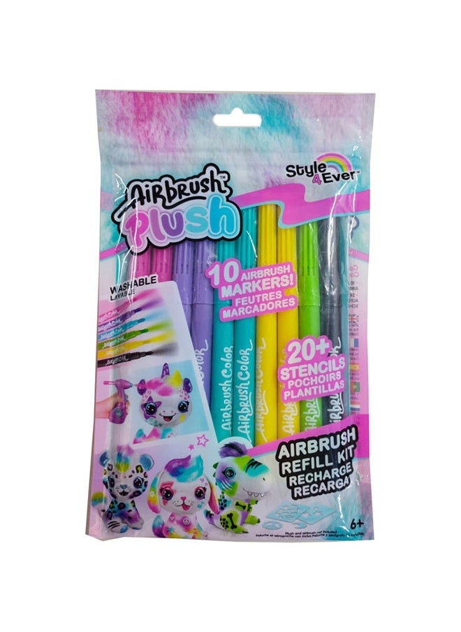 Canal Toys - Airbrush Refill Kit - 10 Pens And 2 Stencils - Image 1