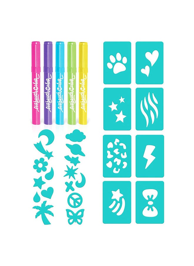 Canal Toys - Airbrush Refill Kit - 10 Pens And 2 Stencils - Image 1