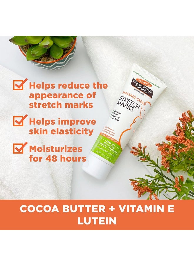PALMER'S Palmer's Cocoa Butter Formula Massage Cream for Stretch Marks and Pregnancy Skin Care, 4.4 Ounces (Pack of 2)  - Image 2