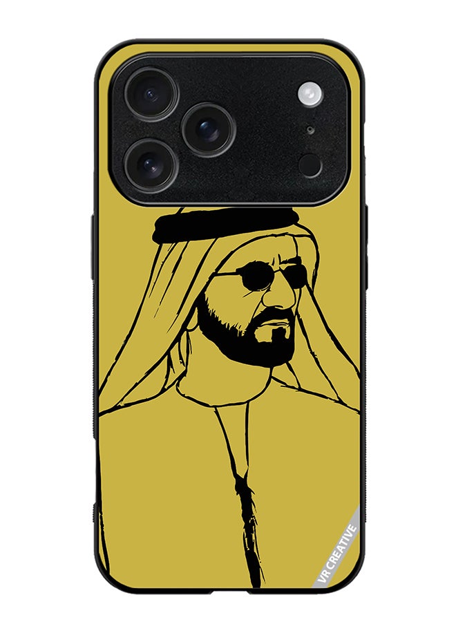 VR CREATIVE Protective Case Cover For Apple iPhone 17 Pro Max Sheikh Mohammed Bin Rashid Al Maktoum Design Multicolour