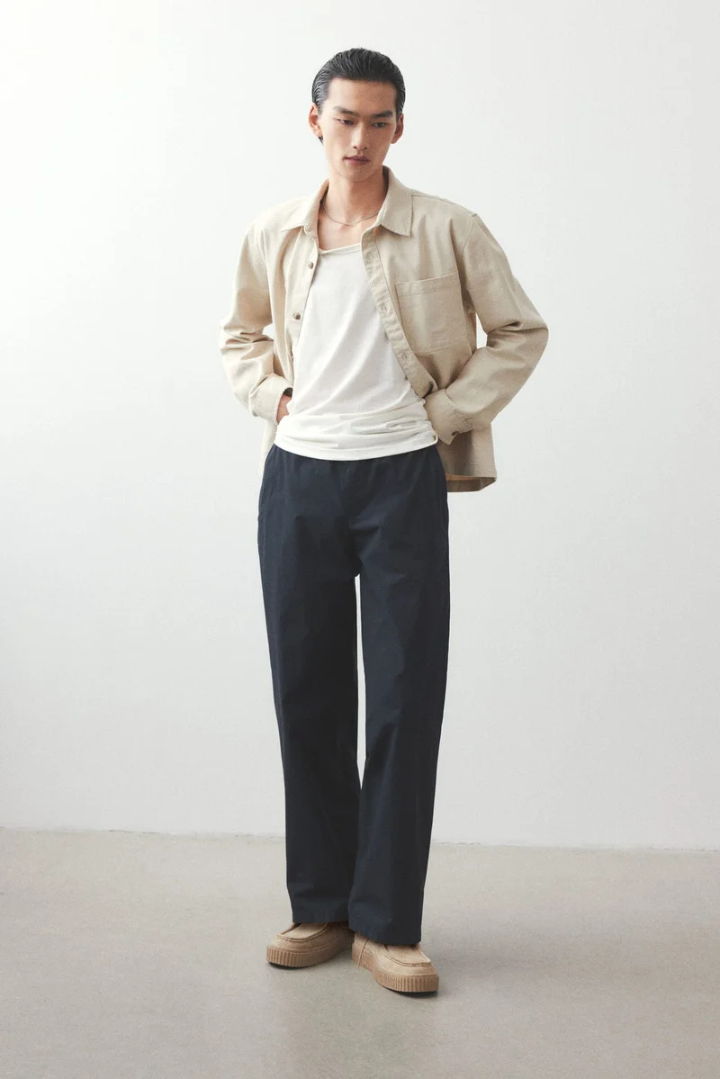 H&M Regular Fit Cotton twill overshirt