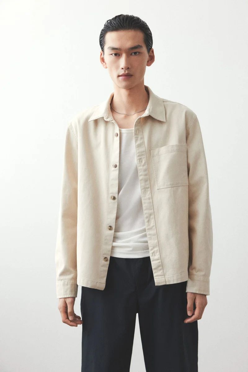 H&M Regular Fit Cotton twill overshirt