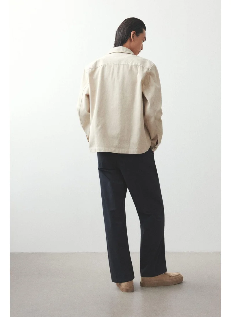 H&M Regular Fit Cotton twill overshirt