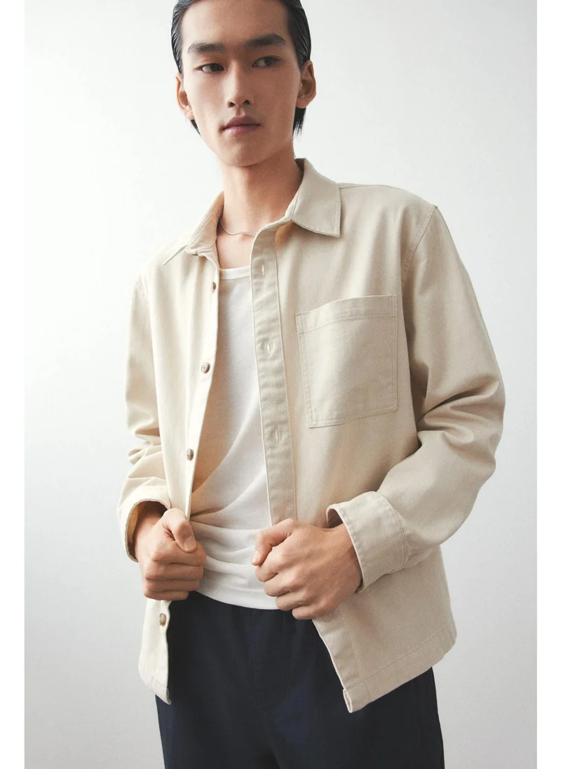 H&M Regular Fit Cotton twill overshirt