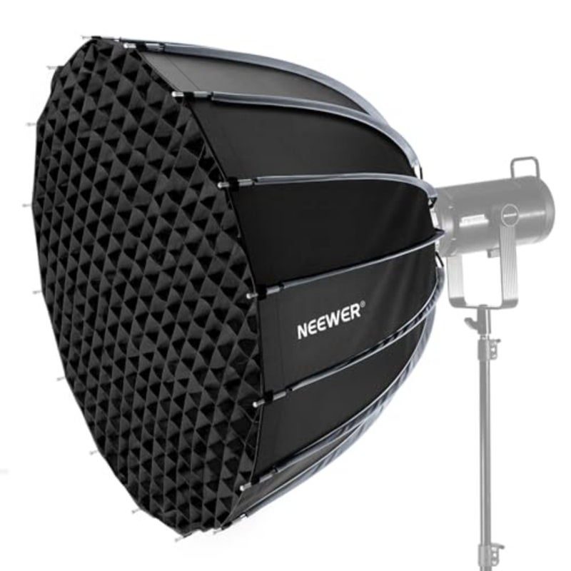 Basics Parabolic Softbox مع Bowens Mount، 35.4 بوصة سريعة الإصدار Soft Box Light Diffuser / Grid / Bag متوافقة مع Godox متوافقة مع Aputure 600d Studio Photography Light، NS38P Soft Box متوافق مع Godox Aputure 600d Studio Photography، إضاءة تسجيل الفيديو، ناشر الضوء، الشبكة، حقيبة - Image 1