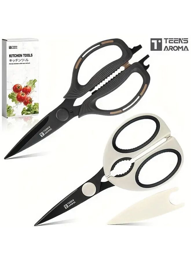 2 Piece Stainless Steel Multi Function Scissors Heavy Duty Poultry Shears - Image 2