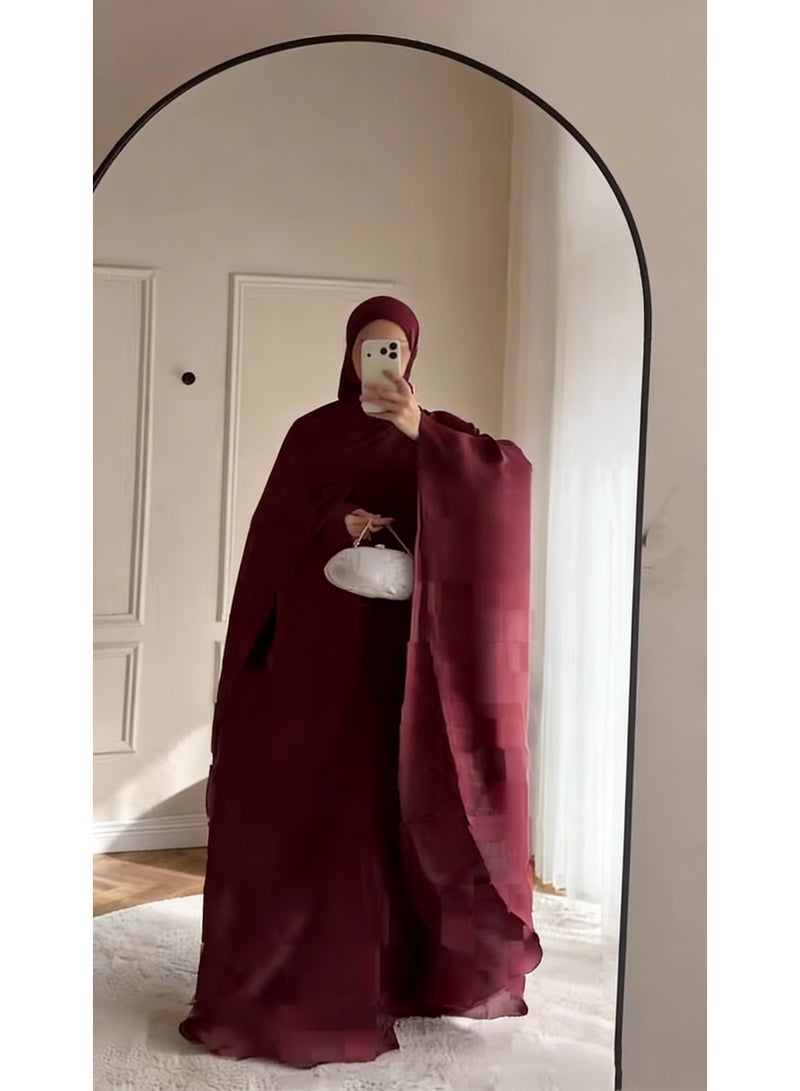 أربع قطعة مجموعة فستان الشرق الأوسط العادي فضفاضة فستان رداء أنيق - Image 4