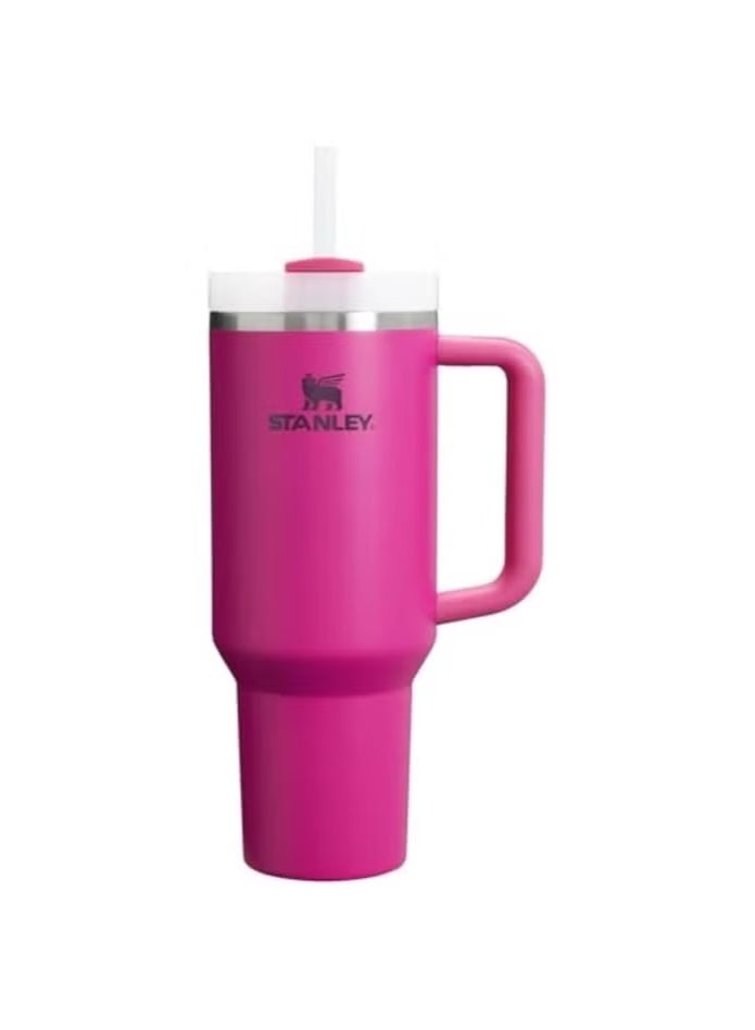 Stanley 40oz Quencher H2.0 FlowState Tumbler in Vibrant Fuchsia | Double-Wall Stainless Steel Vacuum Insulated Travel Mug with Leak-Resistant Lid & Reusable Straw | Durable BPA-Free Eco-Friendly Cup for Hot & Cold Drinks | Perfect for Gym, Office & Car Use - Image 1
