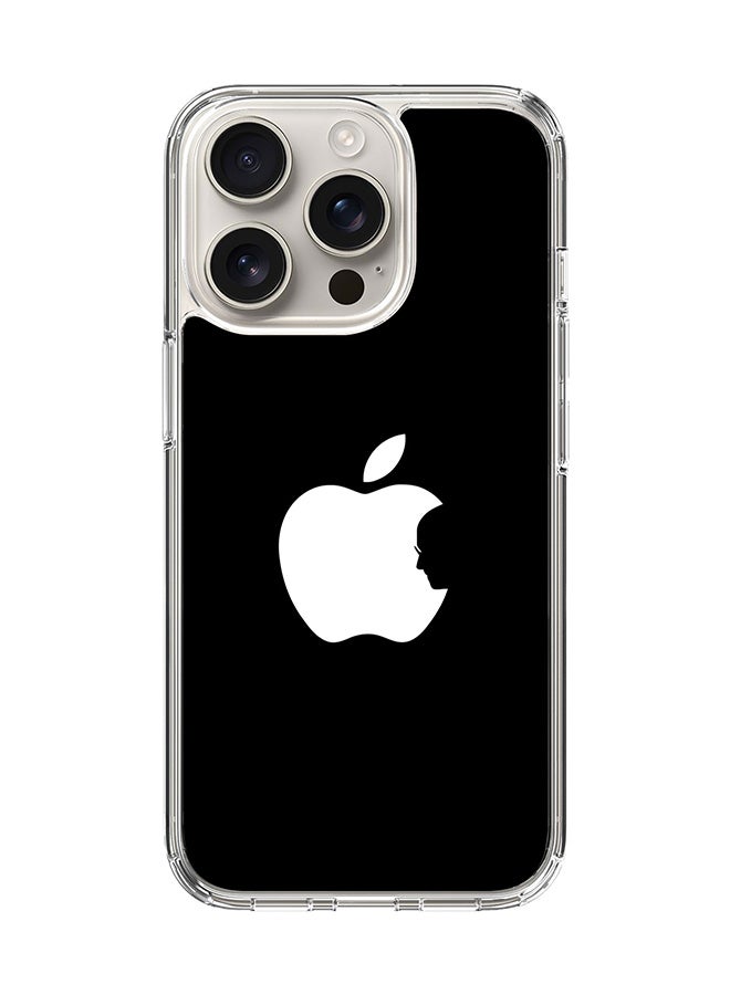 Stylizedd For iPhone 16 Pro Case [Compatible with MagSafe] Slim Magnetic cover Clear Phone Case - Steve's Apple - Black - Image 1